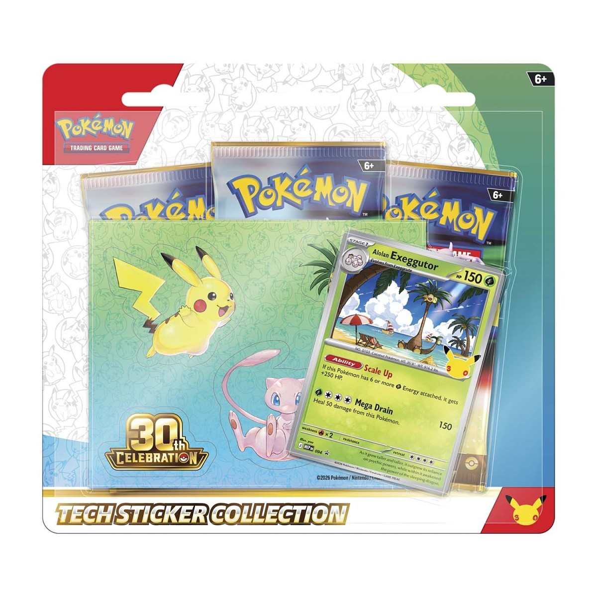 30th Celebration Tech Sticker-Pokémon Cards Mega Evolution (English)